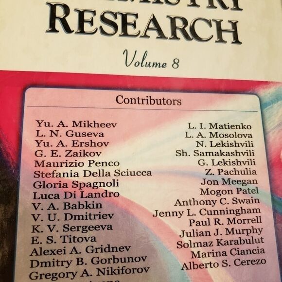 𝅺advances in Chemistry research hardcover book  volume 8 - Picture 6 of 7